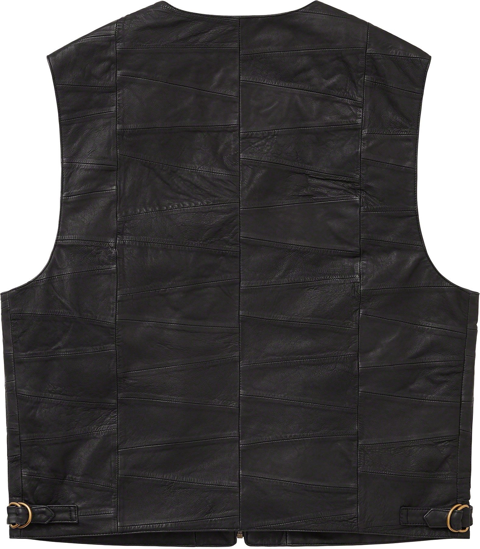 Patchwork Leather Cargo Vest view 9